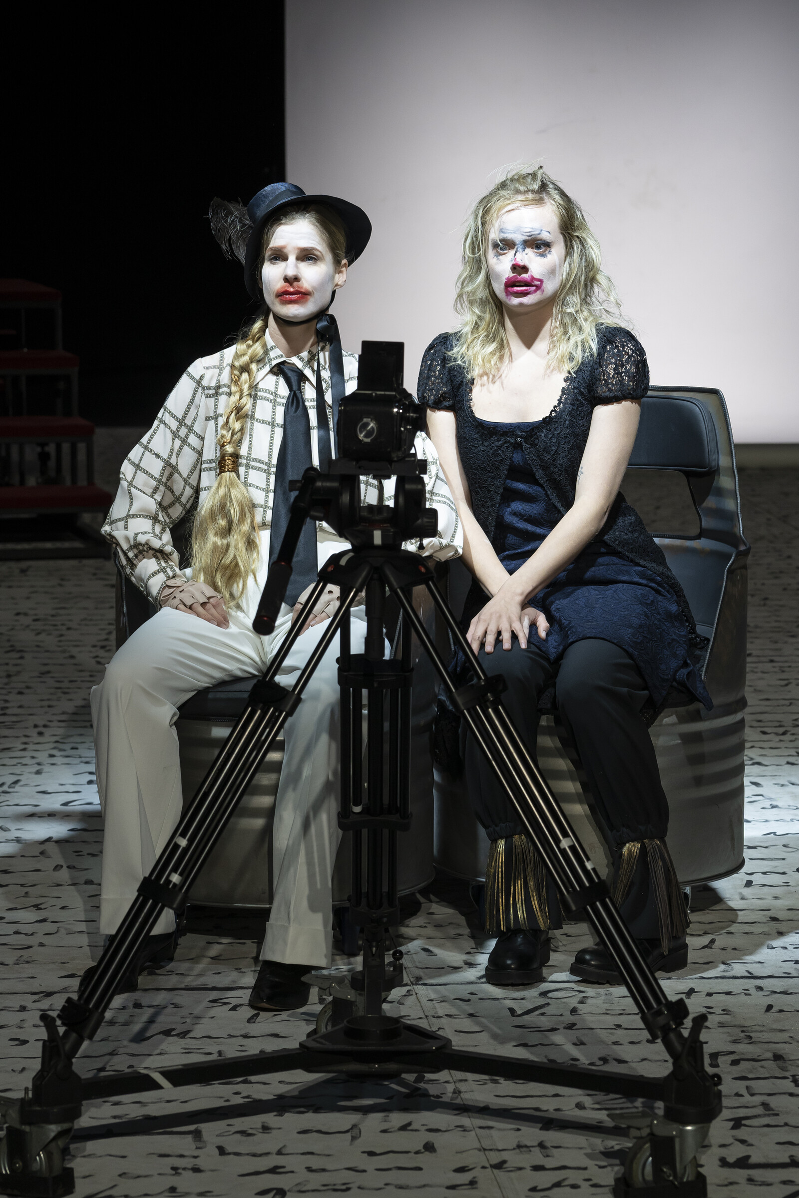 Actresses looking in camera