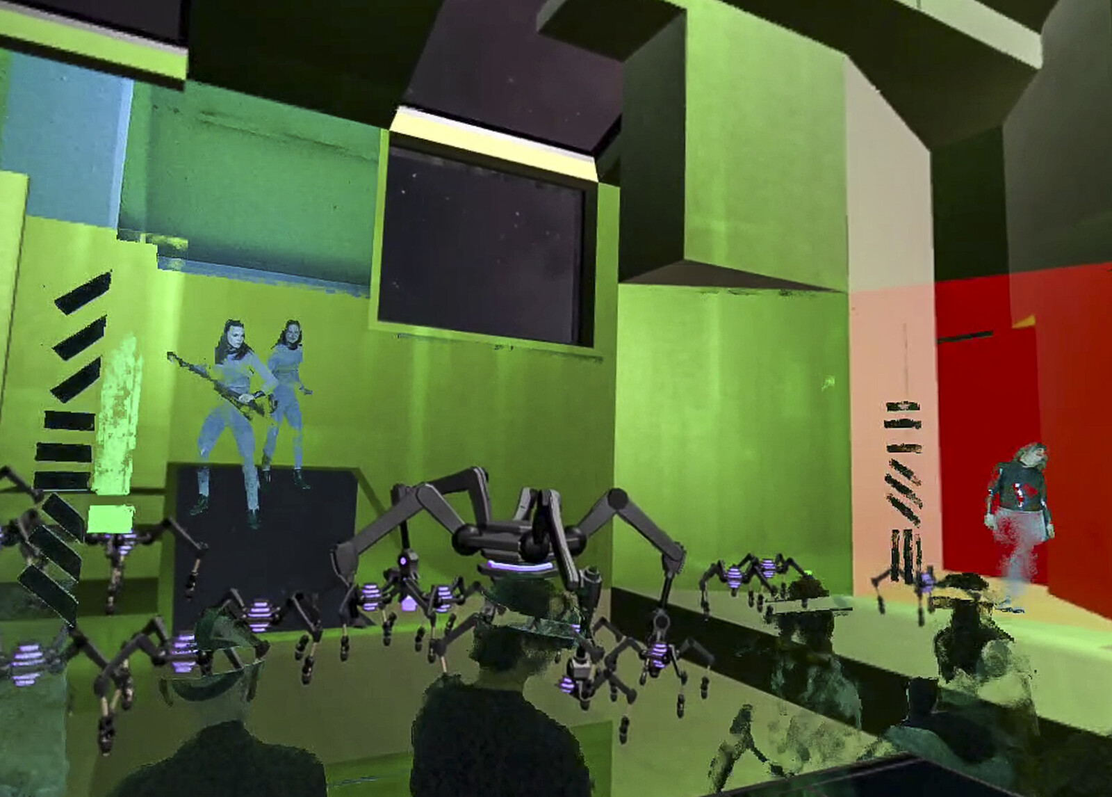 Der Innenraum der Antropka mit Robotern, die Lee und Cori bedrohen.