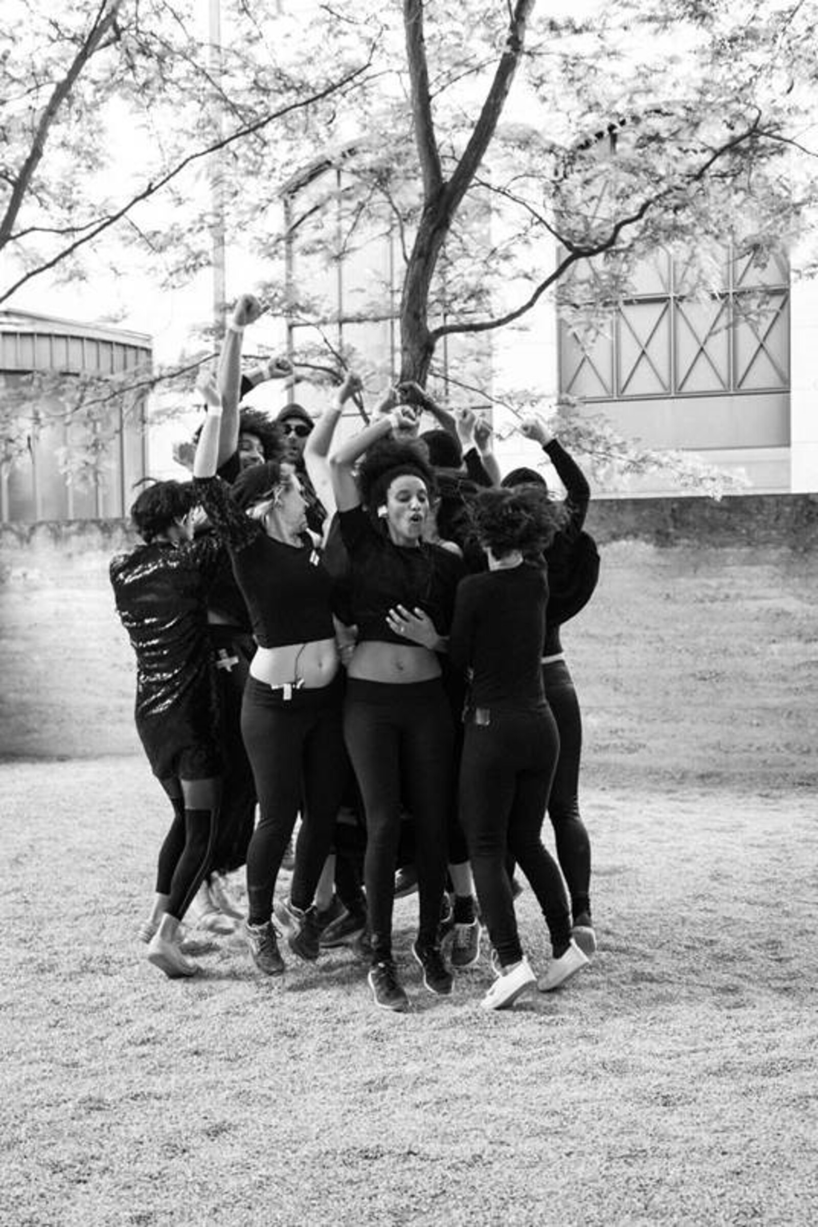 A group of people hugging