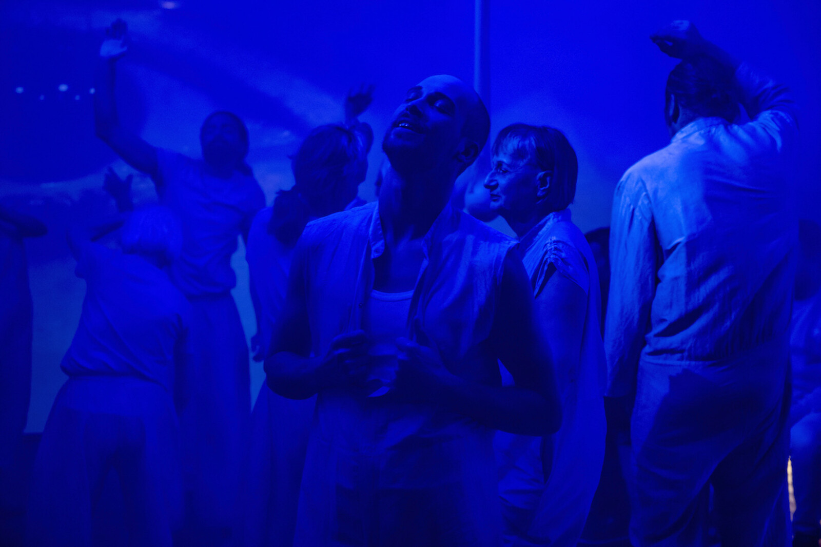 People in blacklight