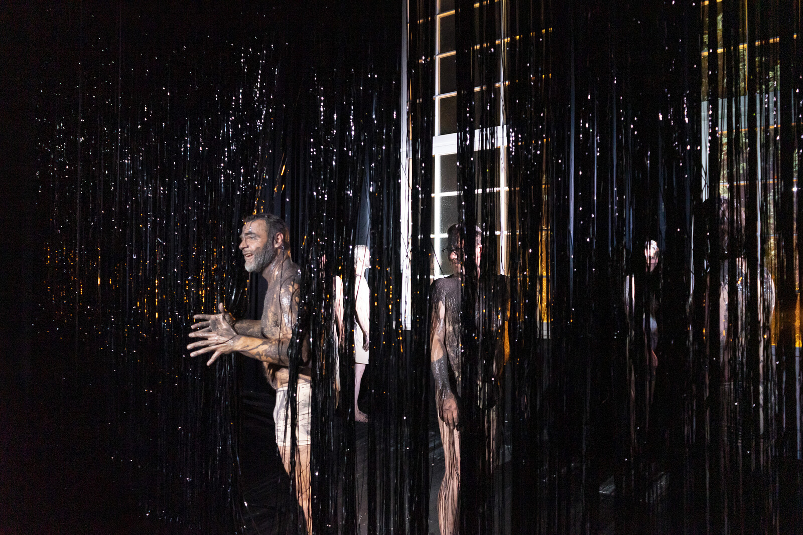 Spieler mit Matsch beschmiert