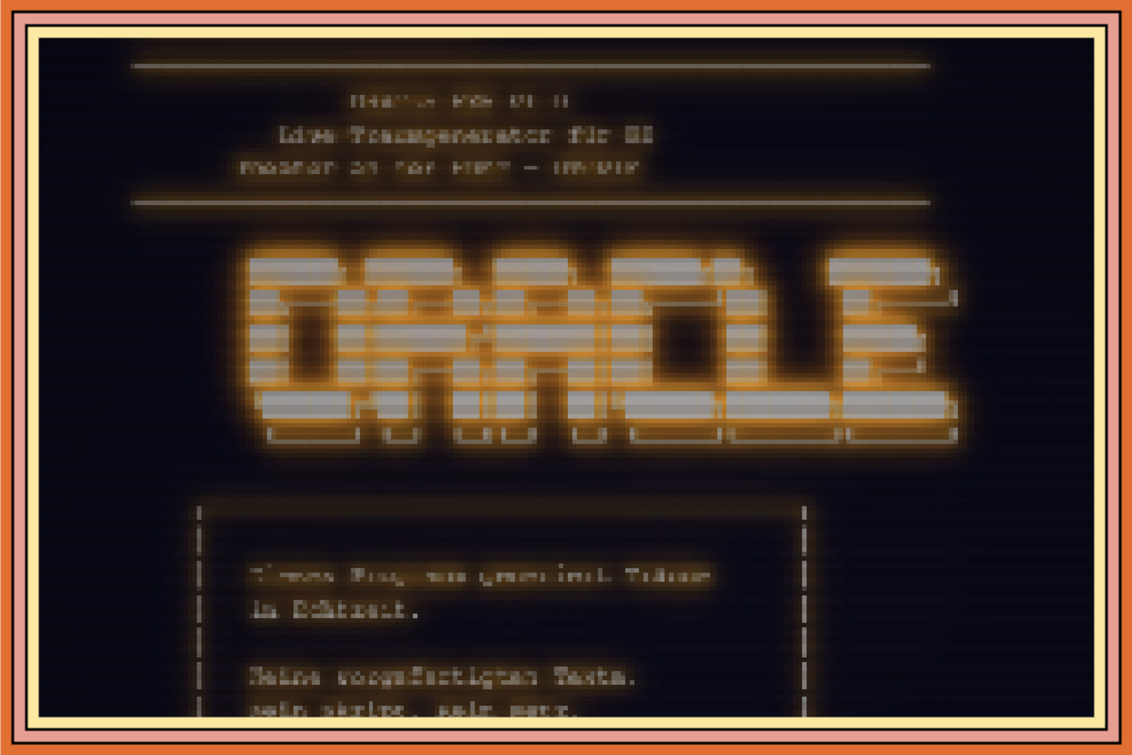 Das Wort "ORACLE" in Monitorschrift