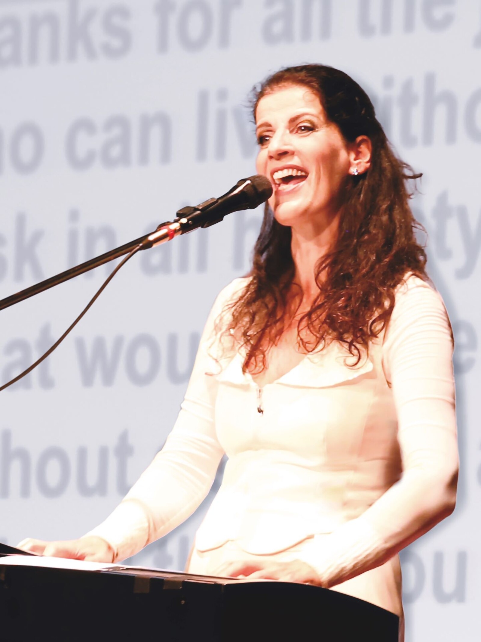 Frau Höpker on the piano